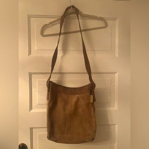 Coach “hobo” suede crossbody bag